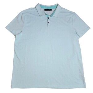 Marc Anthony Soft Turquoise Three Button Short Sleeve Polo Big & Tall Size XXL